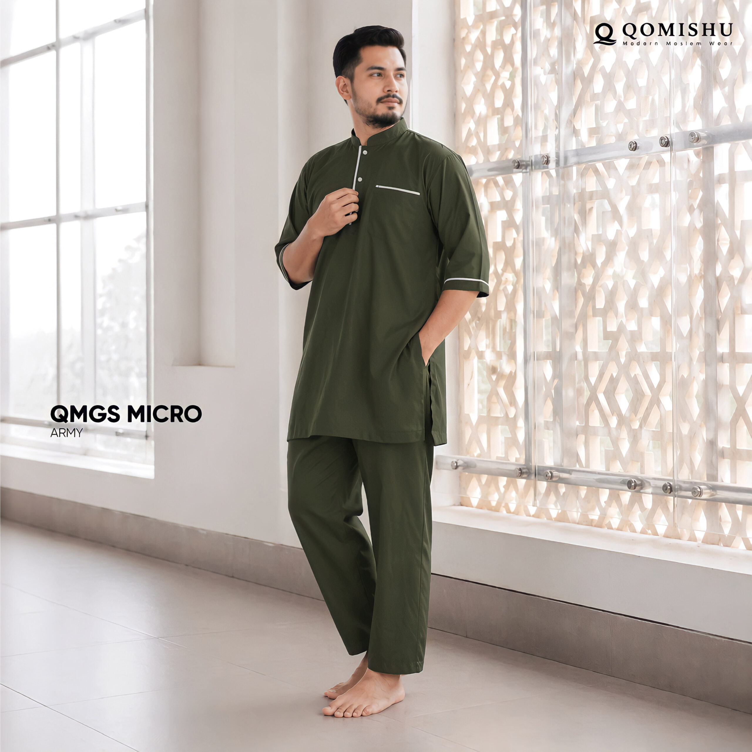 Gamis Setelan Pria QMGS Micro Army