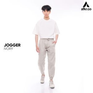 Celana Pria JOGGER Japan Drill Ivory