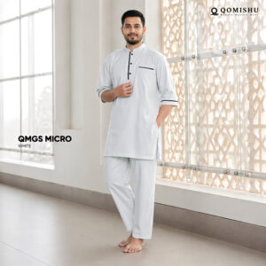 Gamis Setelan Pria QMGS Micro White
