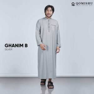 Jubah Premium Pria GHANIM-B Silver