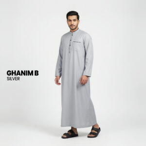 Jubah Premium Pria GHANIM-B Silver