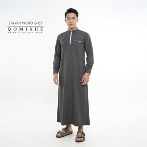 Jubah Pria ZAYYAN Micro Grey