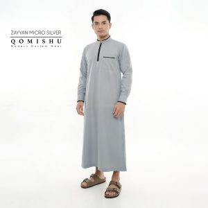 Jubah Pria ZAYYAN Micro Silver
