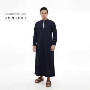 Jubah Pria ZAYYAN Micro Navy