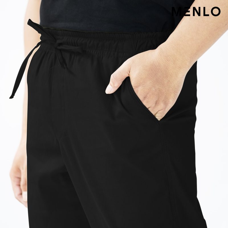 MENLO-Celana Chino Ankle Pants Stretch MoveLite Black