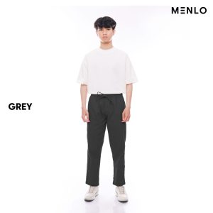 MENLO-Celana Chino Ankle Pants Stretch MoveLite Grey